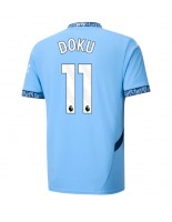 Moške Nogometnih dresov Manchester City Jeremy Doku #11 Domači 2024-25 Kratki rokavi